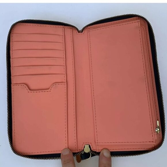 FOSSIL Wallet Zip Around Fabric Brush Strokes - Picture 4 of 6